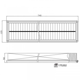 Фото фільтр повітря FEBI BILSTEIN 175202 Фільтр повітря FEBI BILSTEIN 175202