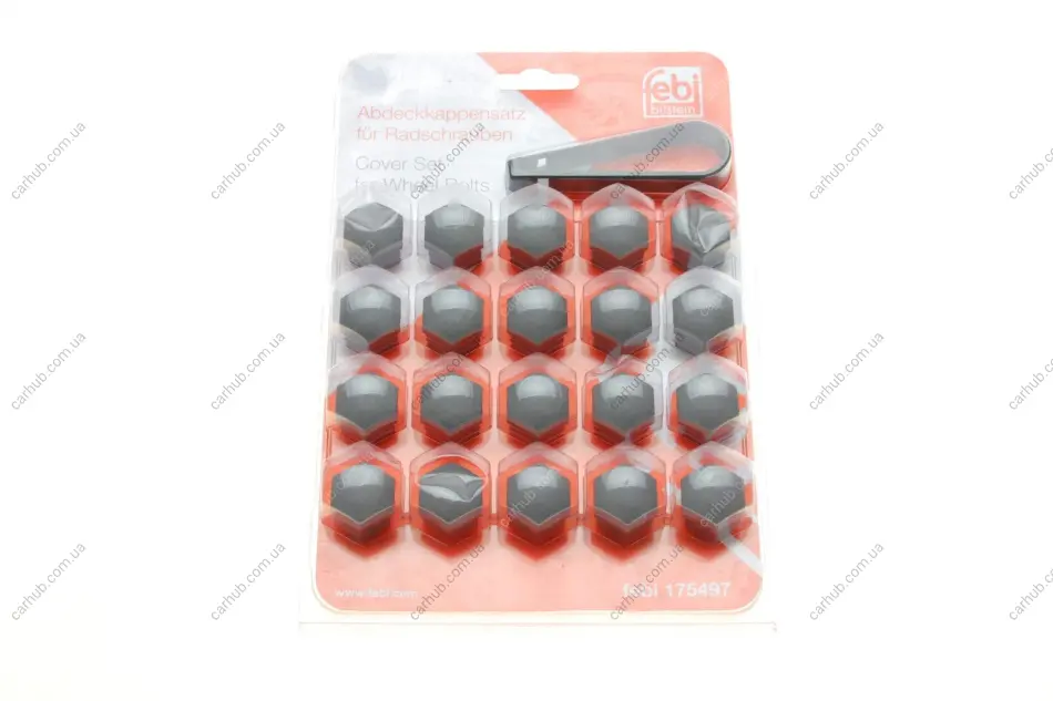 Ковпачок болта диска колісного VW/Audi/Seat 87- (к-кт) (зі знімачем) (сірий) FEBI BILSTEIN 175497 (фото 1)