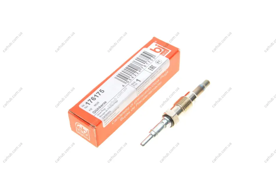 Свічка розжарювання Fiat Doblo 1.9D (11V) (M12x1.25) FEBI BILSTEIN 176175 (фото 1)
