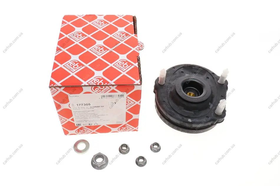 Подушка амортизатора (переднього) + підшипник Fiat Doblo 1.3D-2.0D 10- (L) FEBI BILSTEIN 177305 (фото 1)
