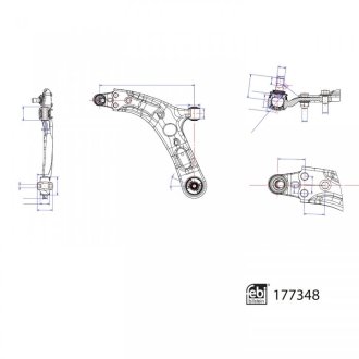 Важіль підвіски (передній) (L) Hyundai Elantra/i30 1.4/1.6/1.6CRDi 11- FEBI BILSTEIN 177348