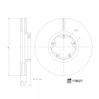 Тормозной диск FEBI BILSTEIN 178027