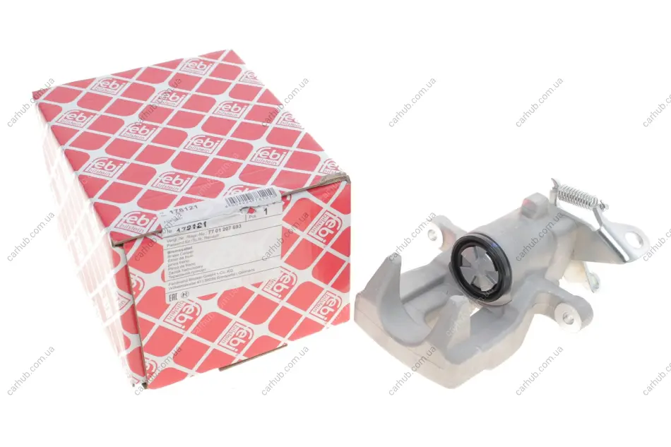 Супорт гальмівний (задній) (L) Renault Clio IV/Fluence/Megane I/II/III/Scenic III 03- (d=34mm) FEBI BILSTEIN 178121 (фото 1)