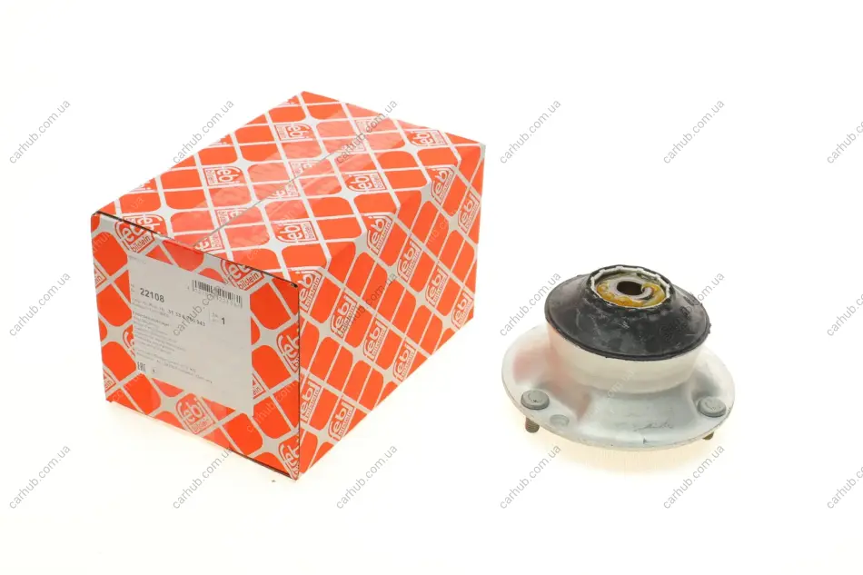 Подушка амортизатора (переднього) + підшипник BMW 3 (E46/E90)/5 (E60) 00-12 FEBI BILSTEIN 22108 (фото 1)