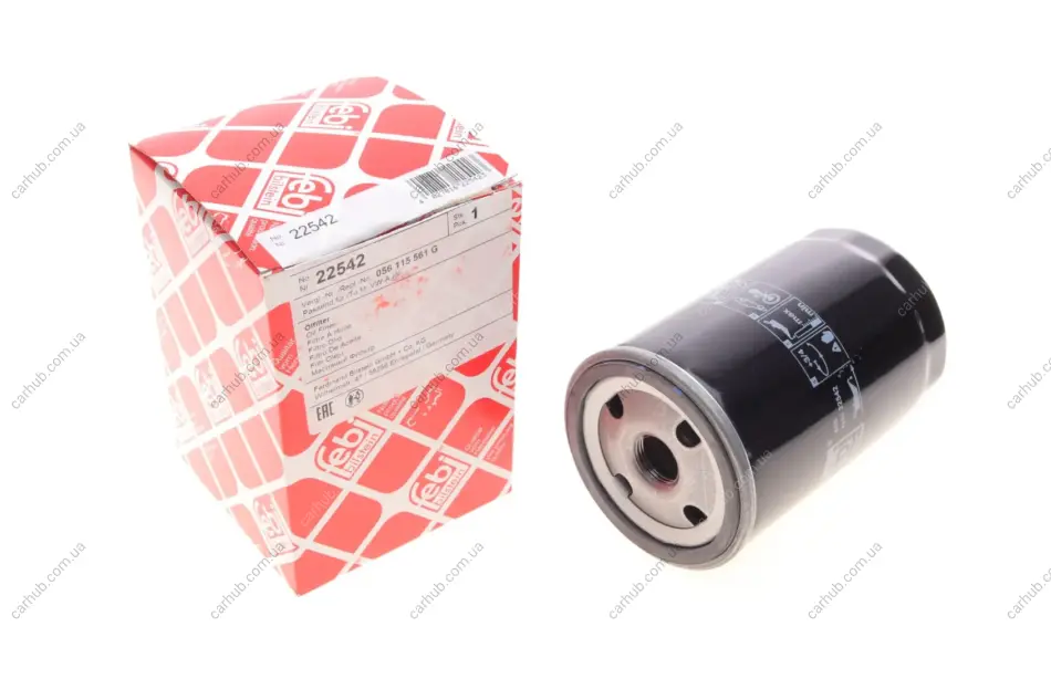 Фільтр масляний VW Caddy/Golf I/II/III/Passat -96/Audi 80/100 -94/A6 -97 FEBI BILSTEIN 22542 (фото 1)