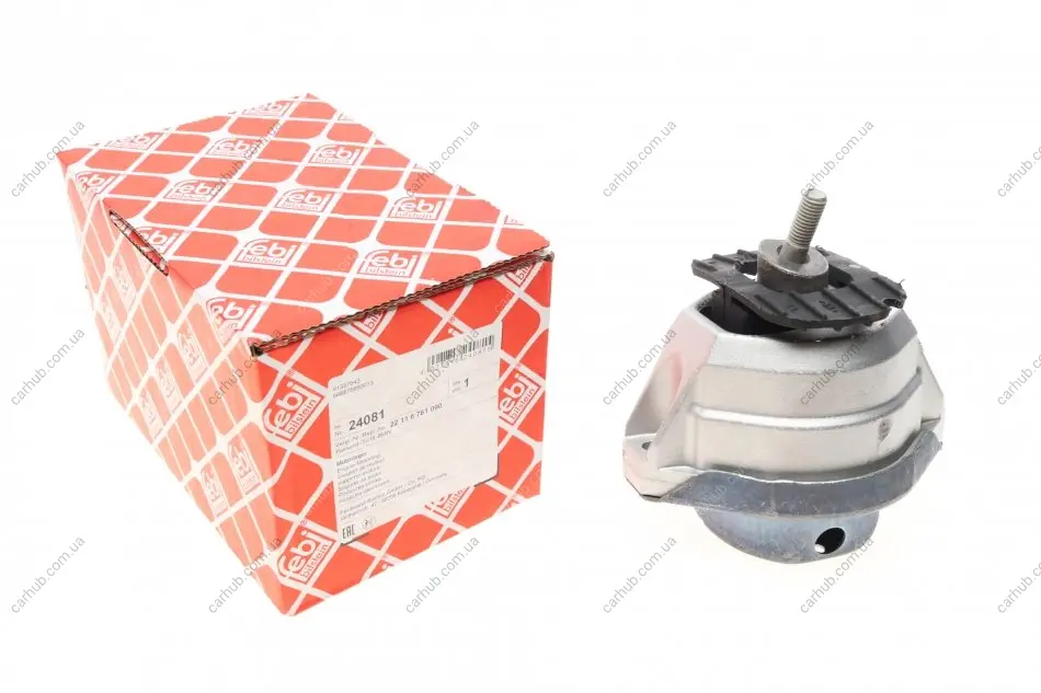 Подушка двигуна (R) BMW 5 (E60/E61/E63)/6 (E64) 2.2/2.5/3.0 01-10 (M54/N52) FEBI BILSTEIN 24081 (фото 1)