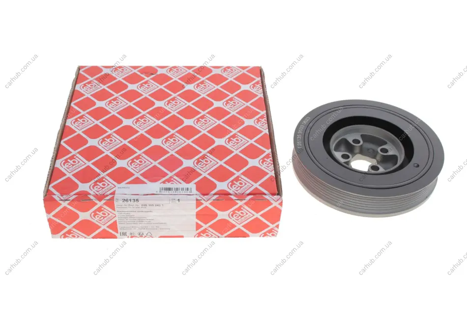 Шків колінвалу VW T4 1.9TDI (6PK) FEBI BILSTEIN 26135 (фото 1)