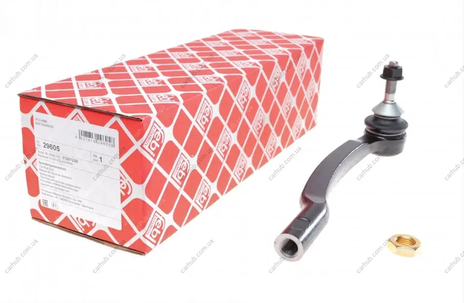 Наконечник тяги рульової (R) Volvo XC90 02-14 FEBI BILSTEIN 29605 (фото 1)