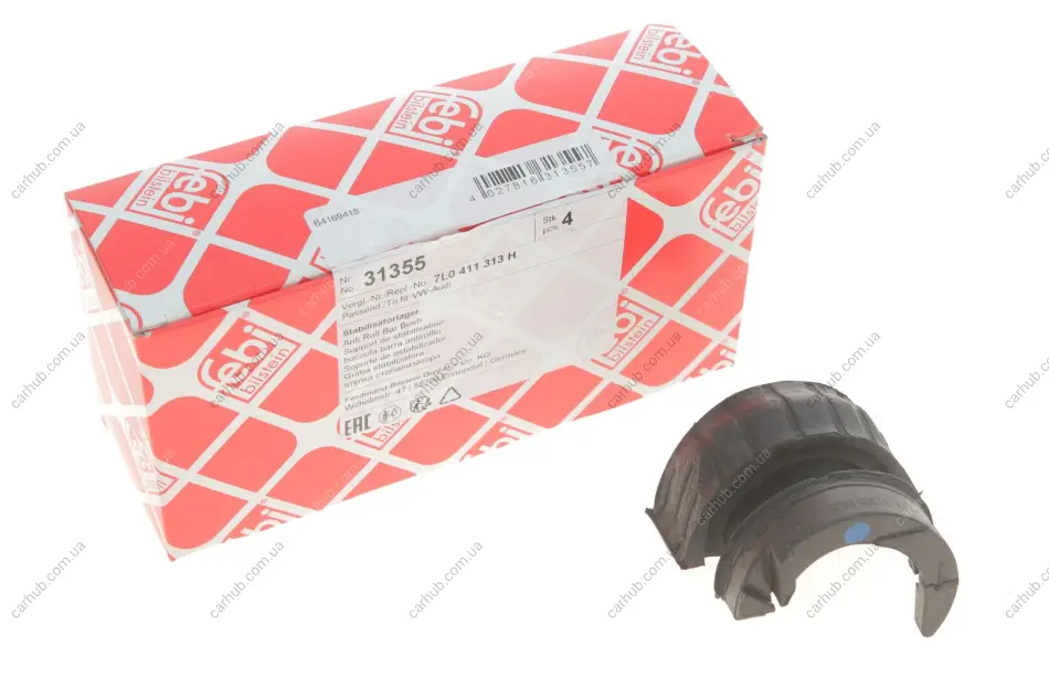 Втулка стабілізатора (переднього) VW Touareg 2.5TDI 02-10 FEBI BILSTEIN 31355 (фото 1)