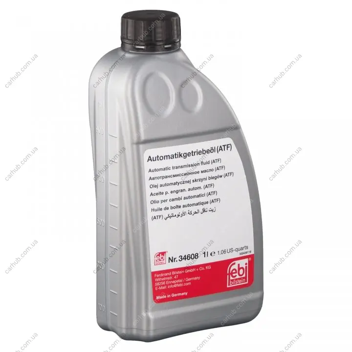 Олива трансмісійна ATF Tiptronic VAG (5L) (оригінал тільки для 6 східчастих АКПП) (жовтий) FEBI BILSTEIN 38935 (фото 1)