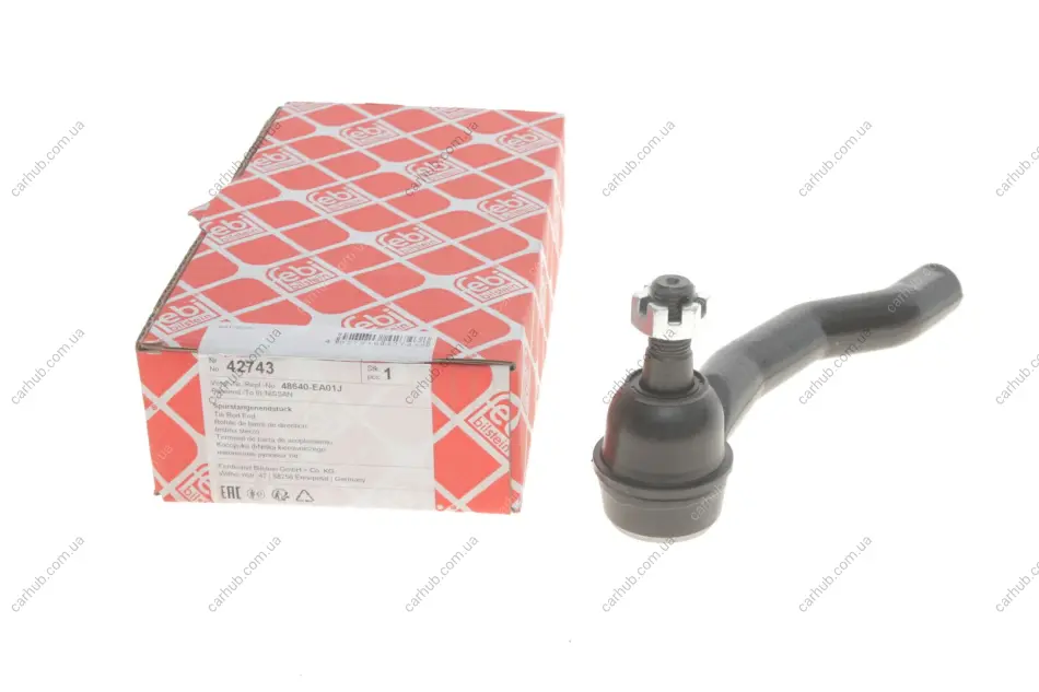 Наконечник тяги рульової (R) Nissan Pathfinder III 05-/Lexus IS 07-13 FEBI BILSTEIN 42743 (фото 1)