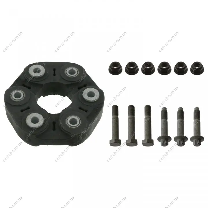 Муфта кардана еластична BMW 1 (E81/82/87/88) 3 (E90/91) 5 (F10/F11) X1 (E84) X3 (F25) 04-11 (ззаду) FEBI BILSTEIN 43520 (фото 1)