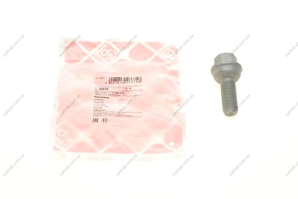 Болт колеса MB Sprinter/VW Crafter 06- (M14x1.5mm) FEBI BILSTEIN 46675 (фото 1)