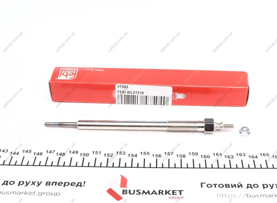 Свічка розжарювання Mitsubishi L200/Pajero IV 2.5DI-D/3.2DI-D 05- (11V/166mm M10x1.25) FEBI BILSTEIN 47504 (фото 1)