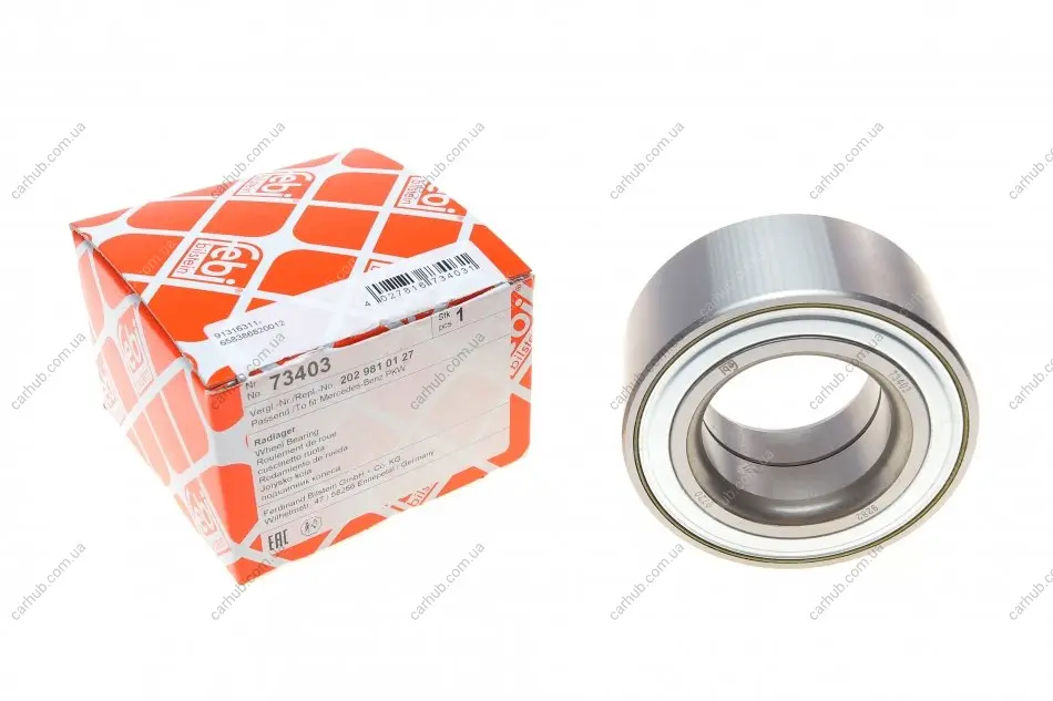 Підшипник маточини (задньої) MB E-class (W124/W210) 93-02 (45х84х39) FEBI BILSTEIN 73403 (фото 1)