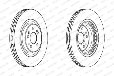 Диск гальмівний передн лів/прав MERCEDES M (W163) 2.3-5.4 02.98-06.05 FERODO DDF1085C-1