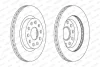 Комплект гальмівних дисків (2 шт) передн лів/прав AUDI A3 SEAT ALTEA, ALTEA XL, LEON, TOLEDO III SKODA OCTAVIA II, YETI VW BEETLE, CADDY III, GOLF PLUS, GOLF PLUS V 1.2-Electric 10.00-07.19 FERODO DDF1223C (фото 2)