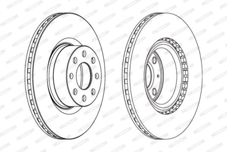 Тормозной диск FERODO DDF1298C