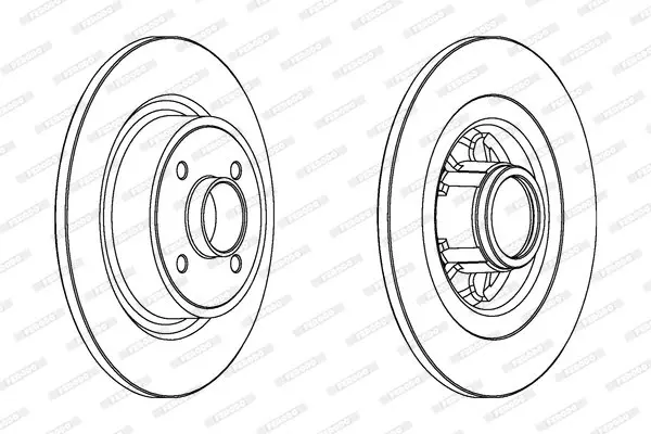 Диск гальмівний задн лів/прав RENAULT GRAND SCENIC II, MEGANE I, SCENIC I 1.4-1.9D 03.99-08.06 FERODO DDF1381C-1 (фото 1)