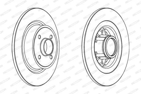 Диск гальмівний задн лів/прав RENAULT GRAND SCENIC II, MEGANE I, SCENIC I 1.4-1.9D 03.99-08.06 FERODO DDF1381C-1