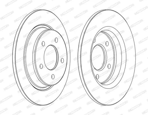 Комплект гальмівних дисків (2 шт) задн лів/прав MAZDA 3, 5 1.6D-2.3 10.03- FERODO DDF1546C (фото 1)
