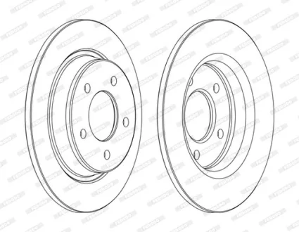 Комплект гальмівних дисків (2 шт) задн лів/прав MAZDA 3, 5 1.6D-2.3 10.03- FERODO DDF1546C