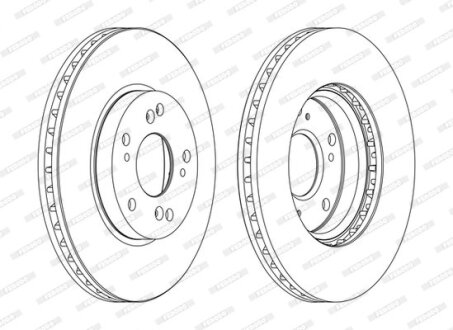Фото гальмівний диск FERODO DDF1557C Гальмівний диск FERODO DDF1557C