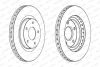 Комплект гальмівних дисків (2 шт) передн лів/прав CHRYSLER 200, SEBRING DODGE AVENGER, CALIBER, NITRO JEEP COMPASS, PATRIOT MITSUBISHI ASX, ECLIPSE CROSS, GRANDIS 1.5-3.6ALK 04.04- FERODO DDF1624C (фото 2)