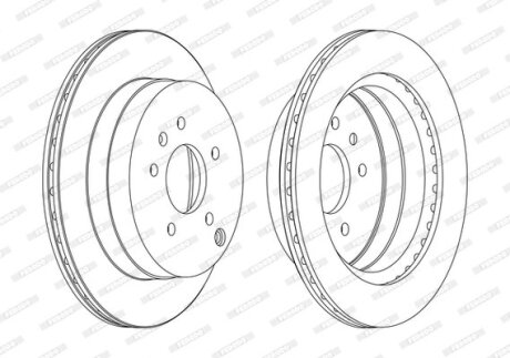 Фото гальмівний диск FERODO DDF1660C Гальмівний диск FERODO DDF1660C