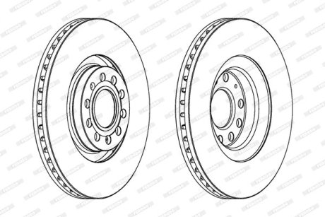 Тормозной диск FERODO DDF1705C1