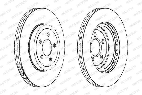 Диск гальмівний передн лів/прав CHRYSLER 300C DODGE CHALLENGER, CHALLENGER SE, CHARGER, MAGNUM, MAGNUM II LANCIA THEMA 2.7-6.4 09.04- FERODO DDF1765C-1 (фото 1)