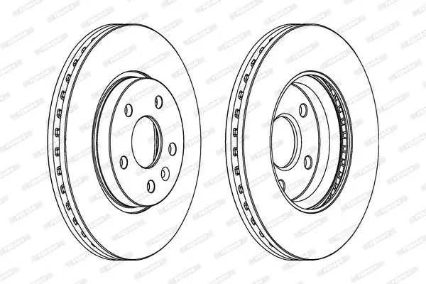 Комплект гальмівних дисків (2 шт) передн лів/прав CHEVROLET AVEO, BOLT, CRUZE, VOLT OPEL ASTRA J, ASTRA J GTC 1.2-Electric 05.09- FERODO DDF1869C (фото 1)