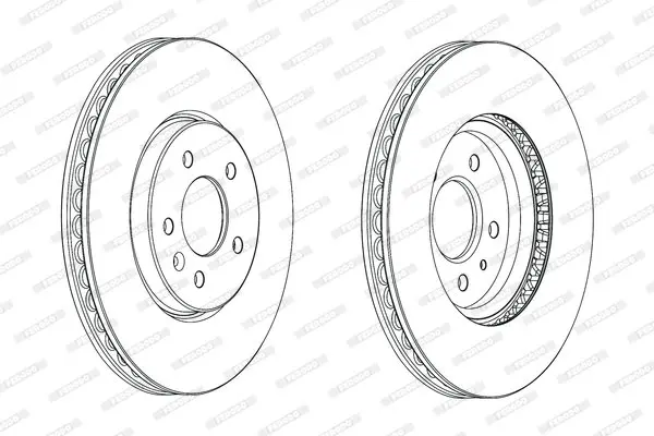 Диск гальмівний передн лів/прав OPEL ASTRA J, ASTRA J GTC, CASCADA, INSIGNIA A, ZAFIRA C 1.3D-2.8 07.08-07.19 FERODO DDF2191C-1 (фото 1)