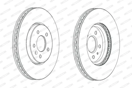 Диск гальмівний передн лів/прав OPEL ASTRA J, ASTRA J GTC, CASCADA, INSIGNIA A, ZAFIRA C 1.3D-2.8 07.08-07.19 FERODO DDF2191C-1
