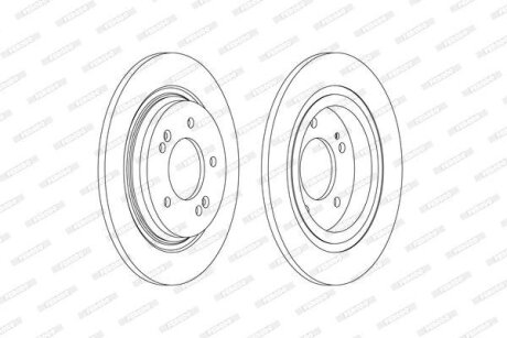 Фото гальмівний диск FERODO DDF2604C Гальмівний диск FERODO DDF2604C