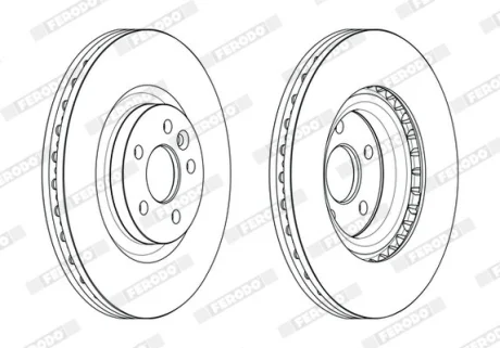 Диск гальмівний передн лів/прав JAGUAR E-PACE LAND ROVER DISCOVERY SPORT, RANGE ROVER EVOQUE 1.5H-2.2D 06.11- FERODO DDF2632C-1