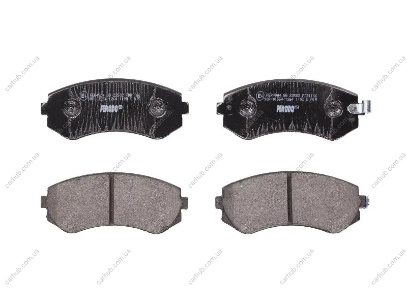Комплект гальмівних колодок задн/передн, NISSAN ALMERA I, PATROL GR V SUZUKI IGNIS II 1.3-4.8 09.95- FERODO FDB1166 (фото 1)