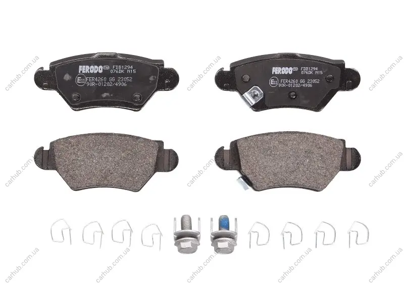 Комплект гальмівних колодок задн, CHEVROLET CORSA CHRYSLER CONCORDE OPEL ASTRA F, ASTRA F CLASSIC, ASTRA G, ASTRA G CLASSIC, COMBO, COMBO TOUR, CORSA C, ZAFIRA A 1.2-2.7 08.94- FERODO FDB1294 (фото 1)