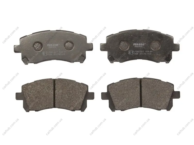 Комплект гальмівних колодок передн, SUBARU FORESTER, IMPREZA, LEGACY II, LEGACY III, LEGACY OUTBACK, OUTBACK 1.6-3.0 03.94-09.09 FERODO FDB1327 (фото 1)