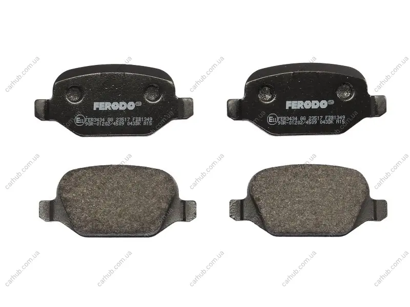 Комплект гальмівних колодок задн, ALFA ROMEO 147, 156, GT FIAT 500, 500 C, LINEA LANCIA DEDRA, LYBRA 1.4-3.2 04.89- FERODO FDB1349 (фото 1)