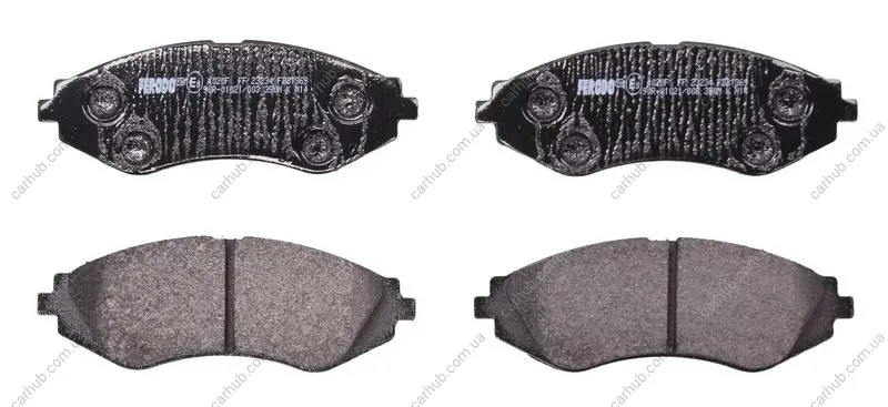 Комплект гальмівних колодок передн, CHEVROLET ASTRA, REZZO, ZAFIRA DAEWOO LANOS, NUBIRA HYUNDAI TRAJET 1.6/2.0/2.0D 02.97- FERODO FDB1369 (фото 1)