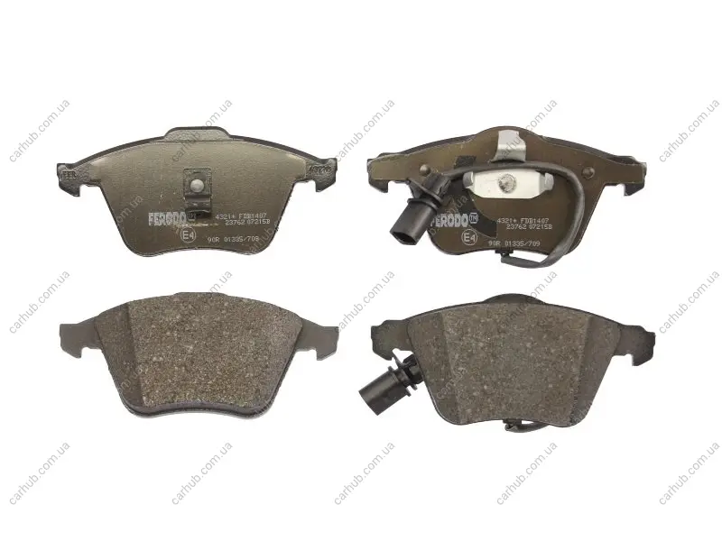 Комплект гальмівних колодок передн (із замком), AUDI A6 C5, ALLROAD C5 1.8-4.2 01.97-08.05 FERODO FDB1407 (фото 1)