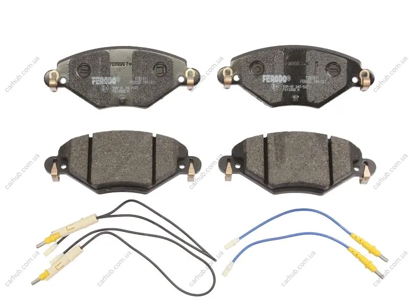 Комплект гальмівних колодок передн, CITROEN C5 I, C5 II 1.6D-2.0D 03.01-08.08 FERODO FDB1411 (фото 1)