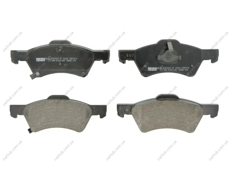 Комплект гальмівних колодок передн (із замком), CHRYSLER RAM VAN, VOYAGER III, VOYAGER IV DODGE CARAVAN KAWASAKI Z, Z/ZG SUZUKI GS, GSX, GV 0.5-3.8 1974-07.09 FERODO FDB1510 (фото 1)
