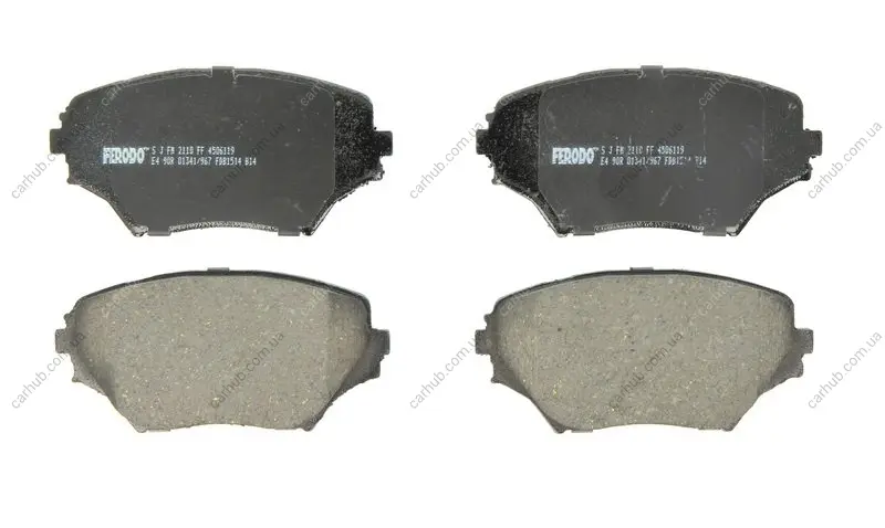 Комплект гальмівних колодок задн/передн, HONDA ODYSSEY, SHUTTLE TOYOTA COROLLA, RAV 4 II 1.4-2.4 06.94-11.05 FERODO FDB1514 (фото 1)