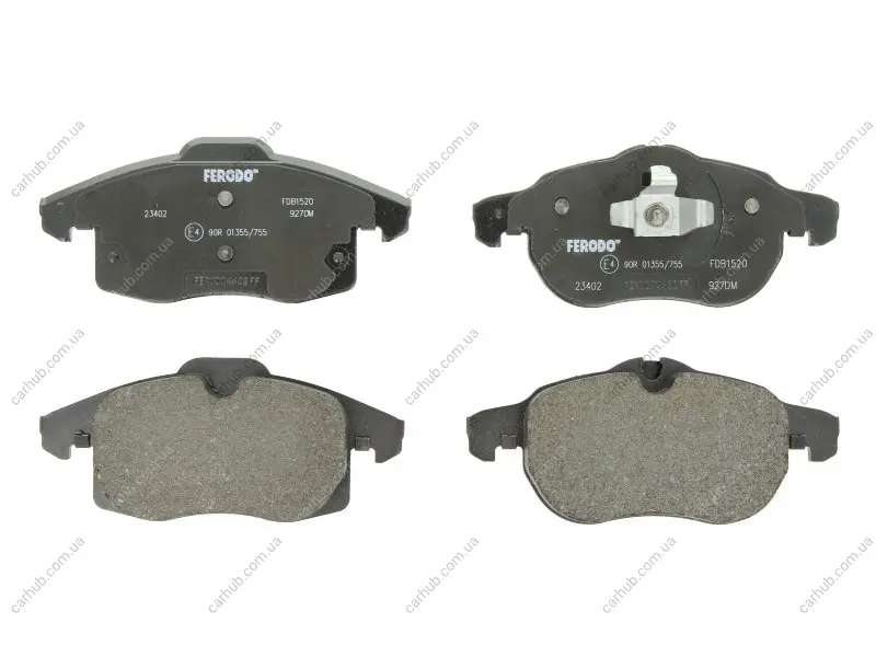 Комплект гальмівних колодок передн (із замком), CHEVROLET VECTRA OPEL ASTRA H, ASTRA H GTC, SIGNUM, VECTRA B, VECTRA C, VECTRA C GTS, ZAFIRA B SAAB 9-3, 9-3X 1.6-3.2 05.98-02.15 FERODO FDB1520 (фото 1)