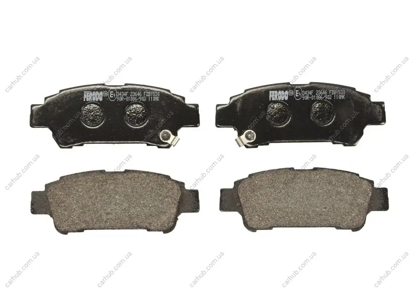 Комплект гальмівних колодок задн, TOYOTA ALPHARD I, AVENSIS VERSO, ISIS, NOAH/VOXY, PREVIA II, SIENNA 1.8-3.5 02.00-08.14 FERODO FDB1530 (фото 1)