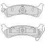 Комплект гальмівних колодок задн, JEEP GRAND CHEROKEE I 2.5D-5.9 09.91-04.99 FERODO FDB1549