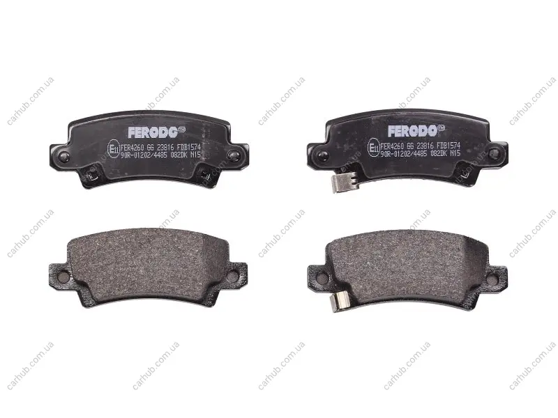 Комплект гальмівних колодок задн, TOYOTA COROLLA 1.4-2.0D 09.00-03.08 FERODO FDB1574 (фото 1)