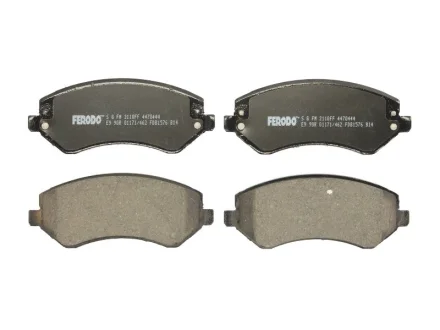 Комплект гальмівних колодок передн, CHRYSLER VOYAGER III, VOYAGER IV DODGE CARAVAN JEEP CHEROKEE 2.0-3.8 01.95-12.08 FERODO FDB1576
